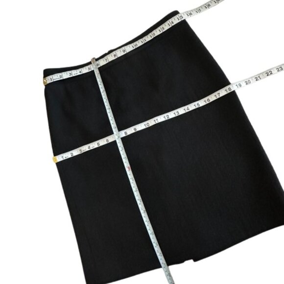 DKNY Women's Small Black Midi Straight/Pencil Wool Blend Fully Lined Skirt - Picture 9 of 16